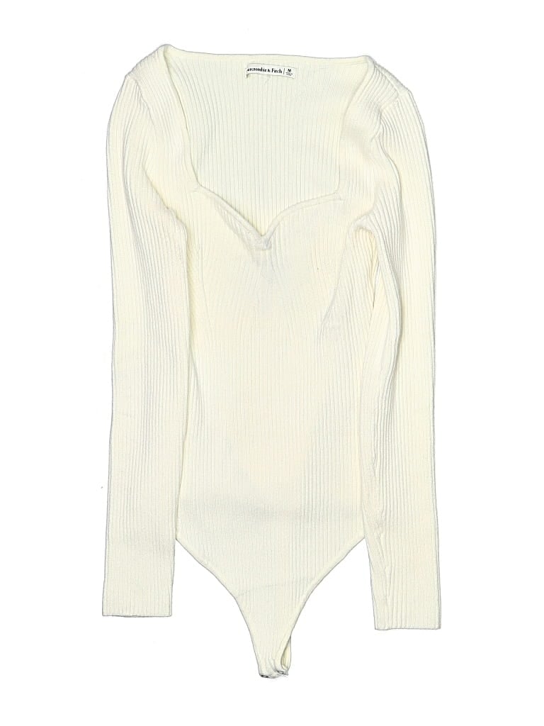 Pre-owned Abercrombie & Fitch Bodysuit In White