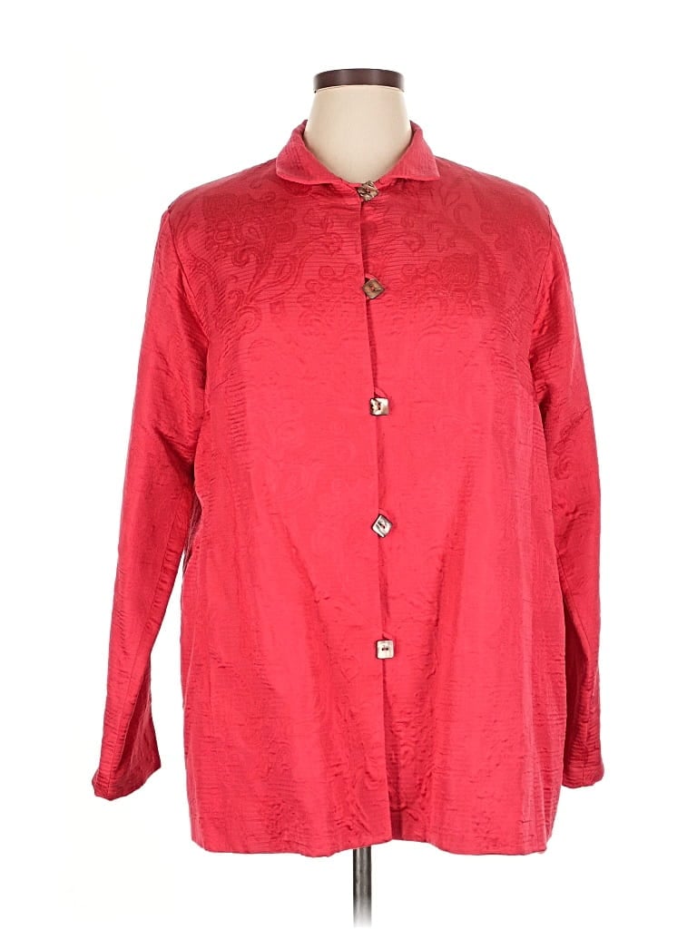 Pre-owned Nina Mclemore Coat In Red