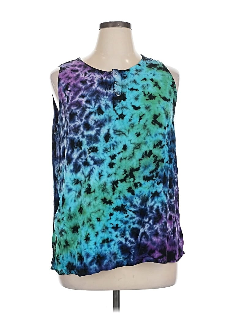 Pre-owned Assorted Brands Sleeveless Blouse In Blue