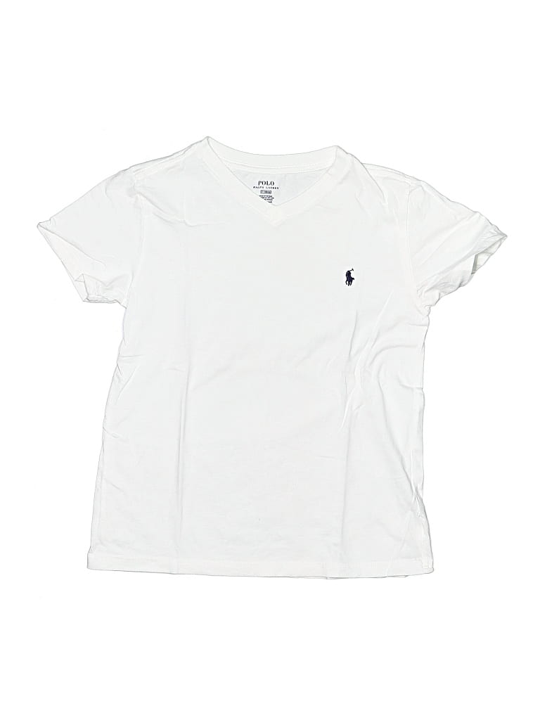 Pre-owned Polo By Ralph Lauren Kids' Short Sleeve T-shirt In White