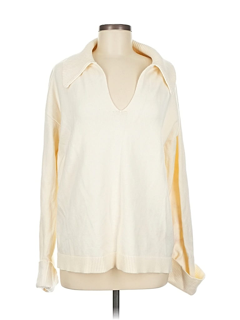 Pre-owned English Factory Pullover Sweater In White