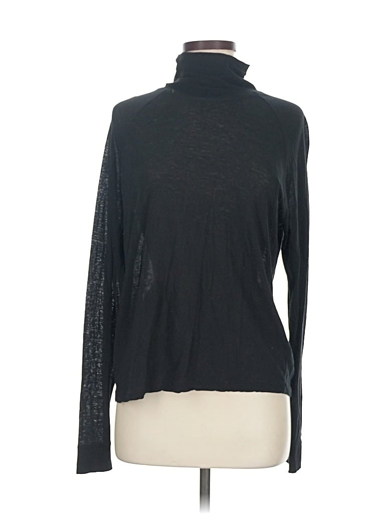 Pre-owned Vince Long Sleeve Turtleneck In Black