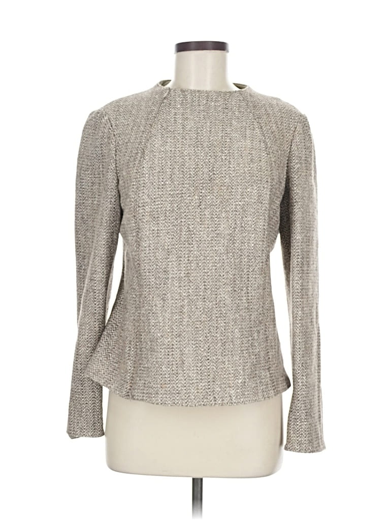 Pre-owned Armani Collezioni Long Sleeve Blouse In Gray