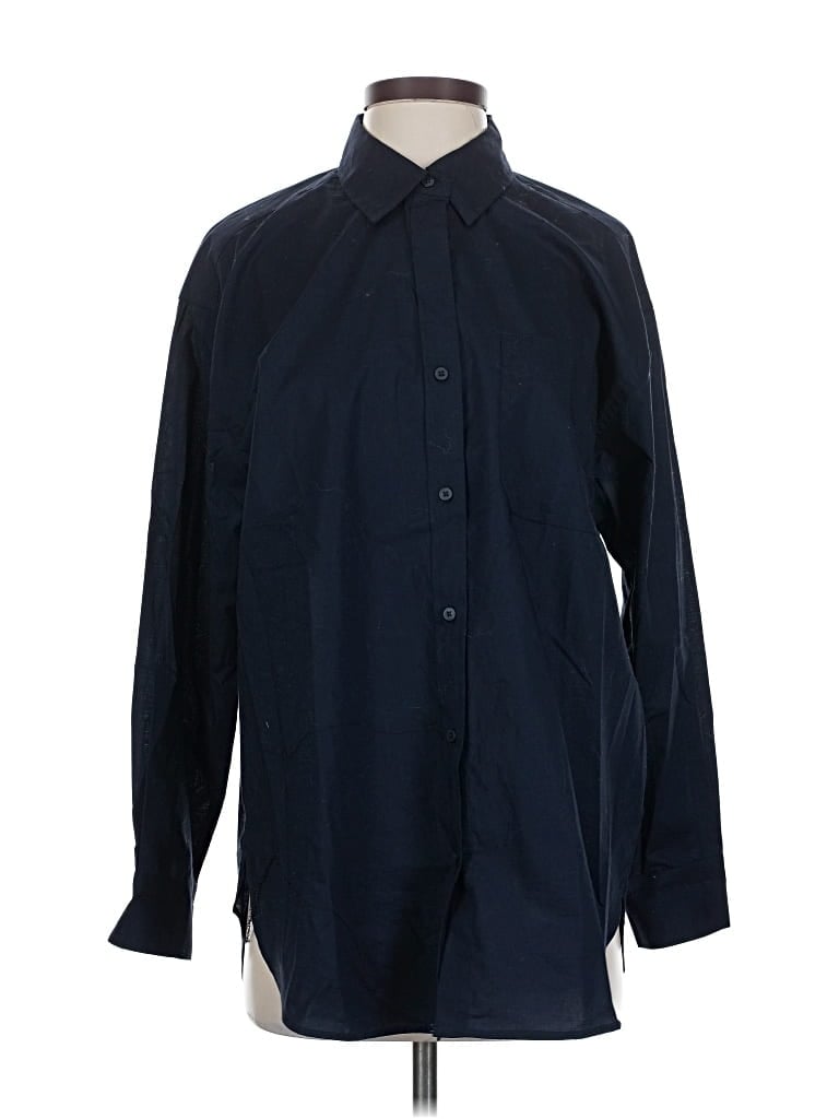 Pre-owned Banana Republic Factory Store Long Sleeve Button Down Shirt In Blue