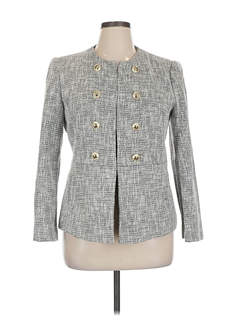 Pre-owned Zara Blazer Jacket In Gray