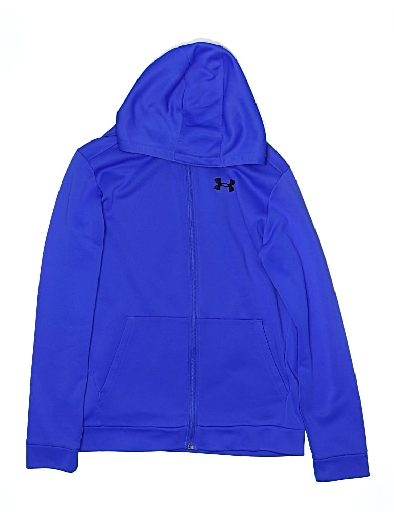 Pre-owned Under Armour Kids' Zip Up Hoodie In Blue