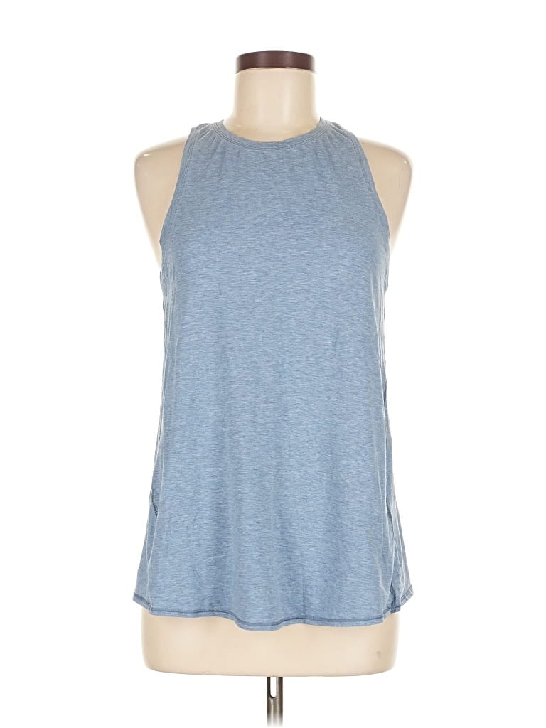 Pre-owned Lululemon Athletica Tank Top Blue Halter Neckline Tops