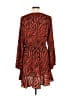 Express 100% Polyester Animal Print Orange Casual Dress Size L - photo 2