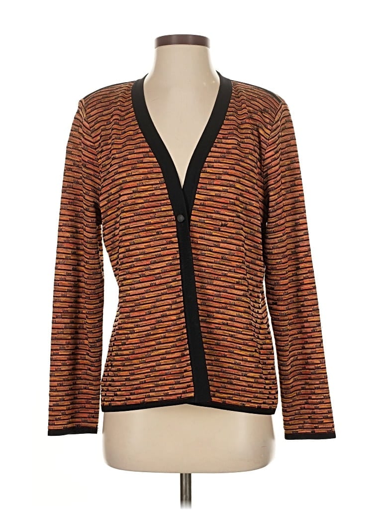 Pre-owned Misook Cardigan Sweater In Orange