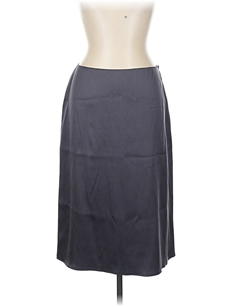 Pre-owned Tahari Silk Skirt In Gray