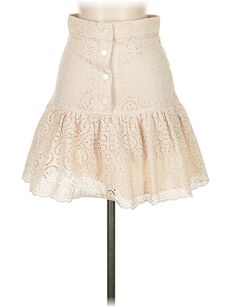 Pre-owned Sandro Formal Skirt In White