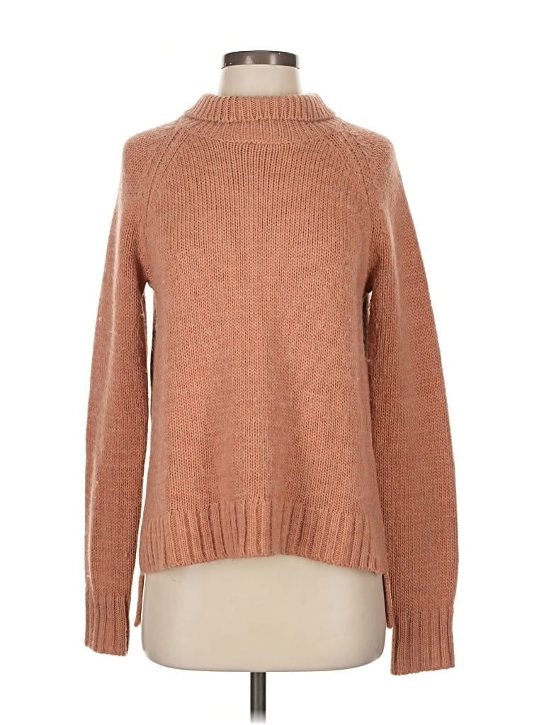 Pre-owned Garnet Hill Turtleneck Sweater In Orange