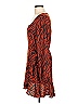 Express 100% Polyester Animal Print Orange Casual Dress Size L - photo 5