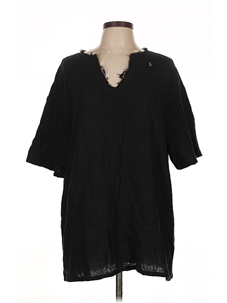 Pre-owned Assorted Brands 3/4 Sleeve Blouse In Black