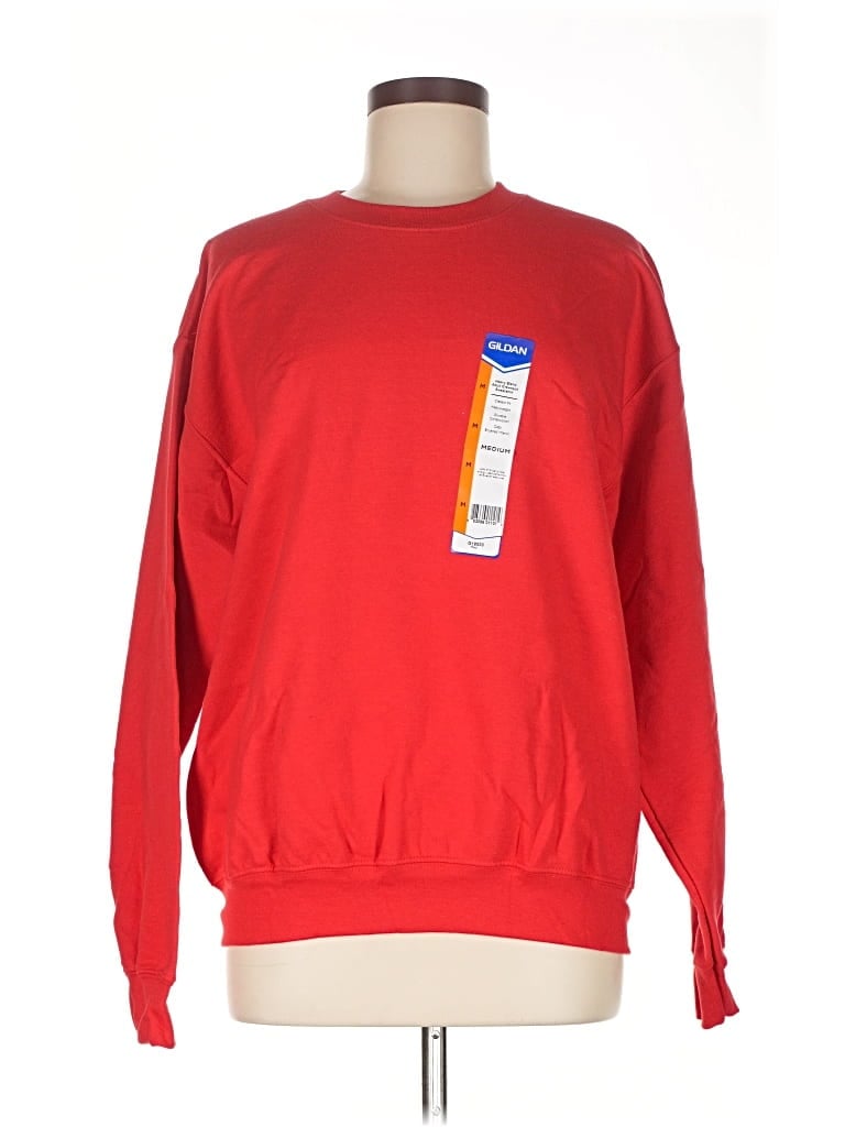 Pre-owned Gildan Sweatshirt In Red