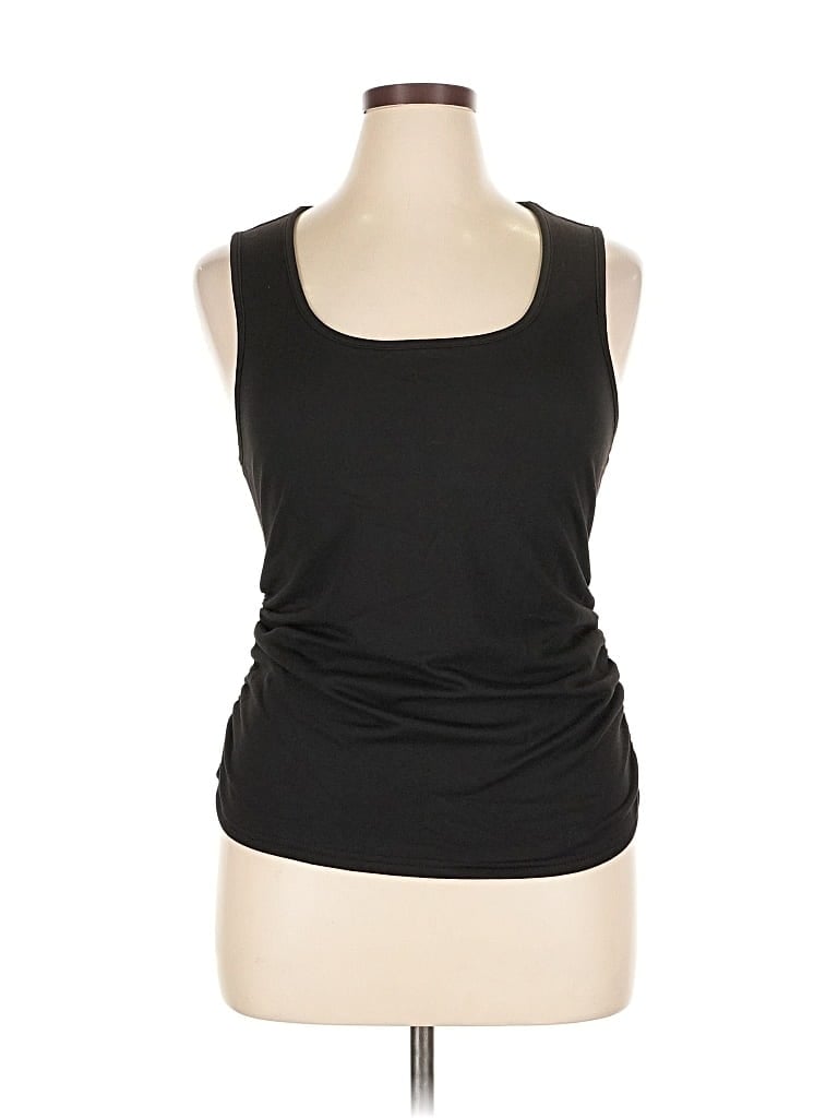 Pre-owned Shein Curve Sleeveless Top Black Scoop Neck Tops