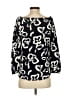 J.Crew 365 100% Polyester Black 3/4 Sleeve Top Size 2 - photo 2