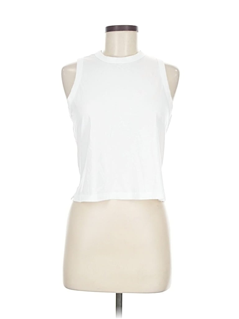 Pre-owned Lululemon Athletica Sleeveless T-shirt In White