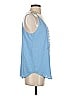 Ann Taylor LOFT 100% Polyester Blue Sleeveless Blouse Size S (estimated) - photo 4