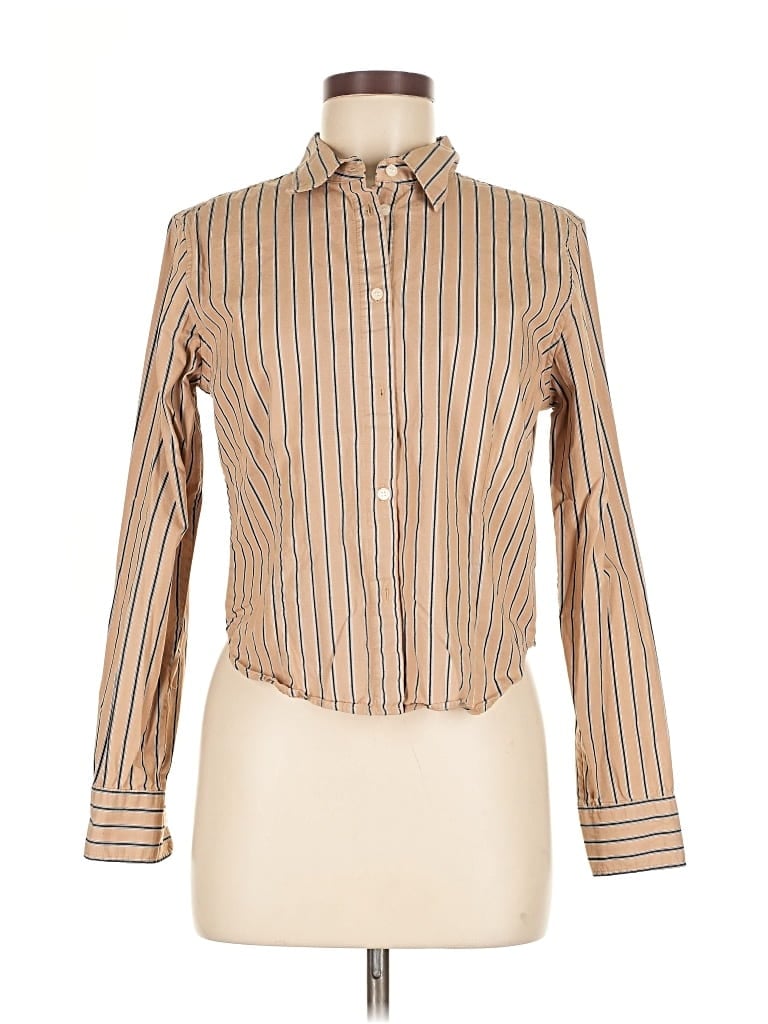 Pre-owned Gap Long Sleeve Button Down Shirt In Brown