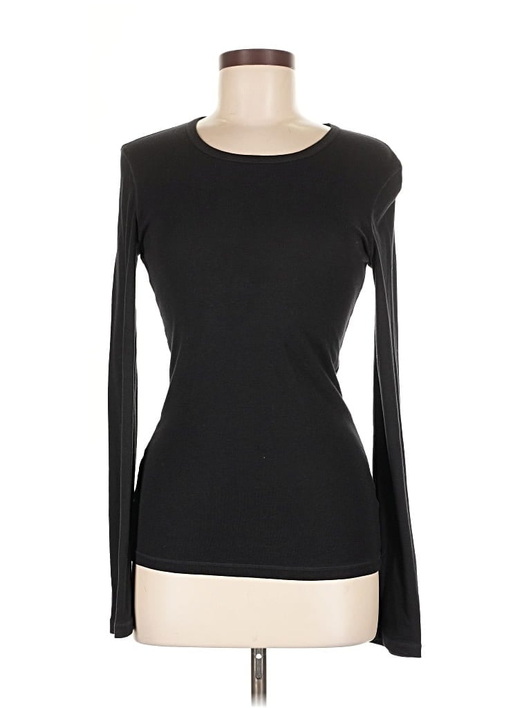 Pre-owned Splendid Long Sleeve T-shirt In Black