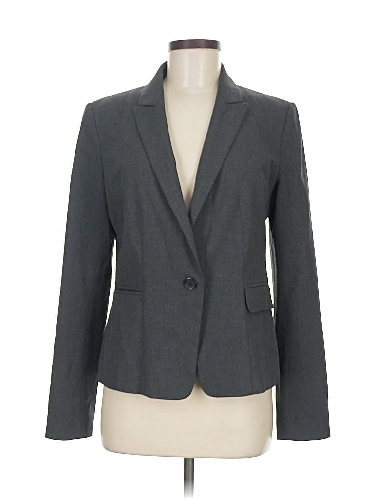 Pre-owned Ann Taylor Blazer Jacket In Gray