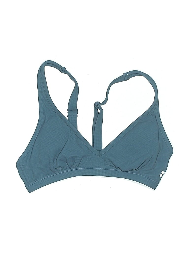 Pre-owned Sweaty Betty Swimsuit Top Teal Swimwear In Blue