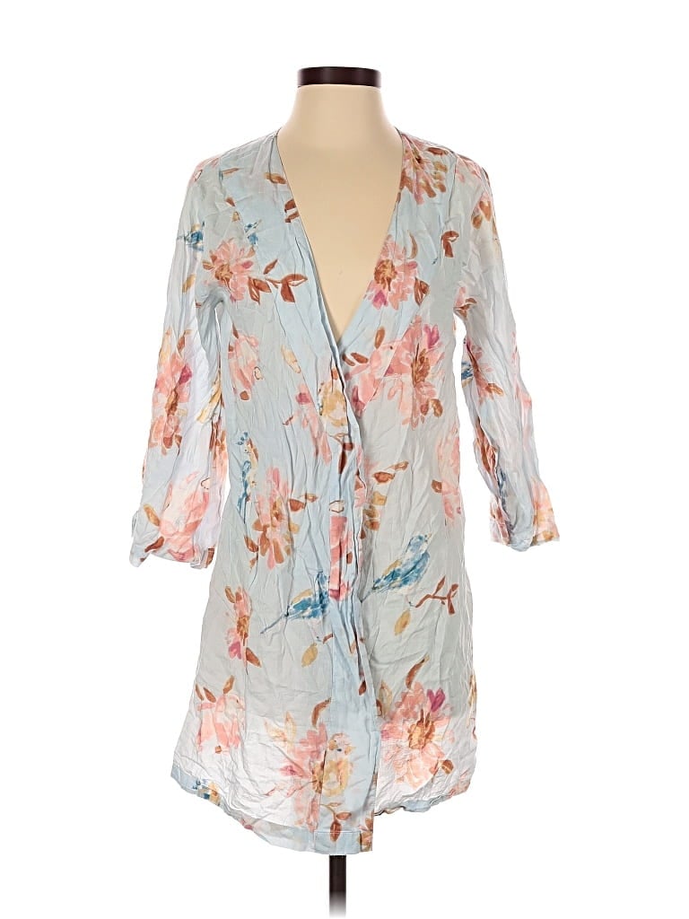 Pre-owned Pluck Paris Kimono In Blue