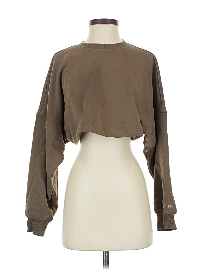 Pre-owned Athleta Sweatshirt In Brown