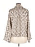 Splendid 100% Polyester Print Tan 3/4 Sleeve Blouse Size M - photo 2