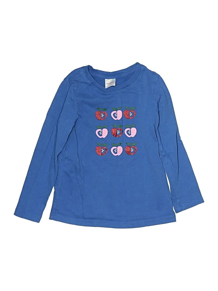 Pre-owned Hanna Andersson Kids' Long Sleeve T-shirt In Blue