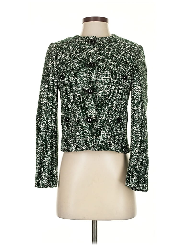 Pre-owned Mng Cardigan Sweater In Green