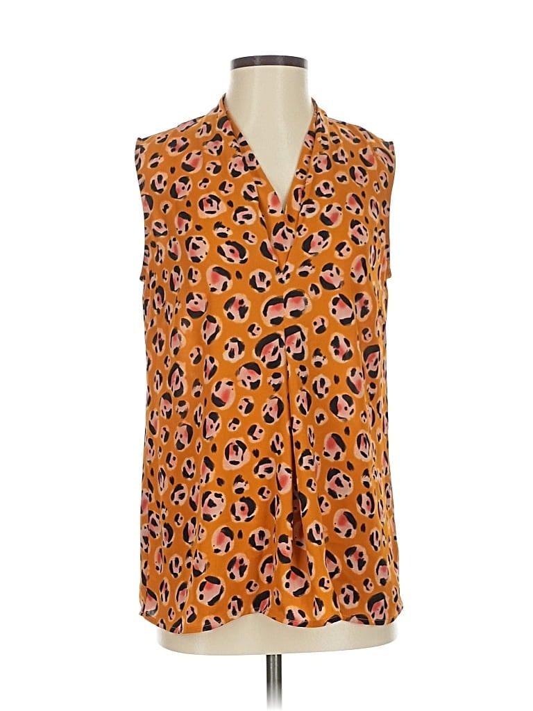 Pre-owned Cabi Sleeveless Blouse In Orange