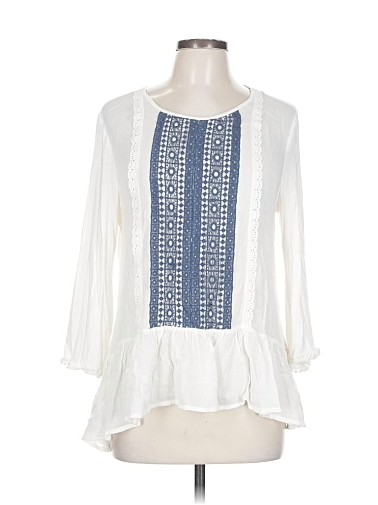 Pre-owned Rxb 3/4 Sleeve T-shirt In White