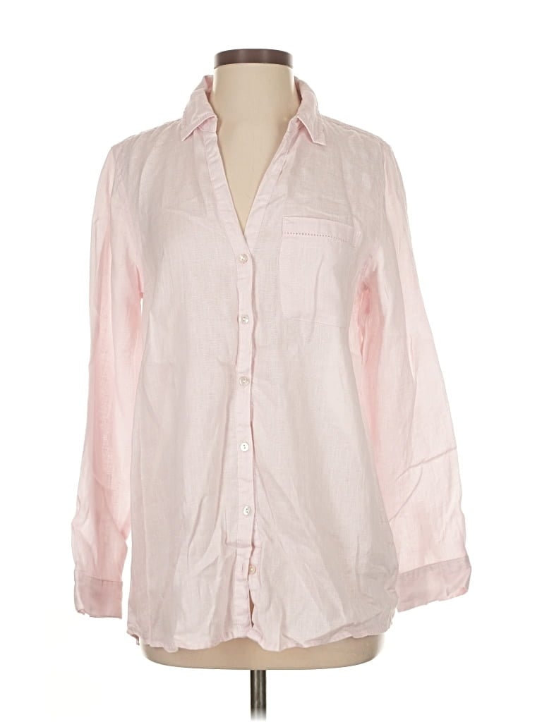 Pre-owned J By Joie Long Sleeve Button Down Shirt In Pink