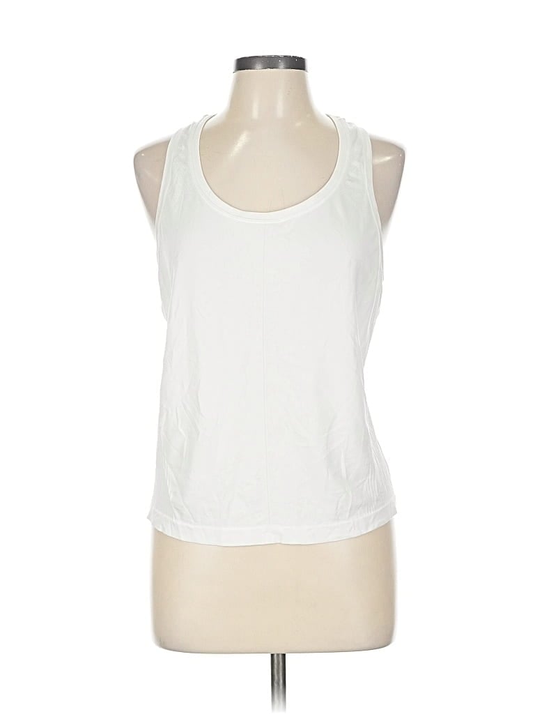 Pre-owned All In Motion Tank Top White Halter Neckline Tops