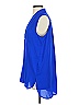 Banana Republic 100% Polyester Blue Sleeveless Blouse Size S - photo 5