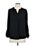 Simply Vera Vera Wang 100% Polyester Black Long Sleeve Blouse Size L - photo 1