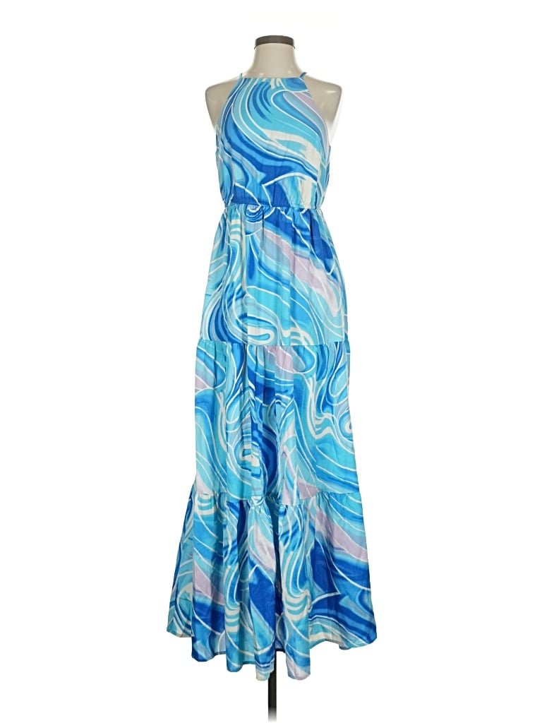 Pre-owned She + Sky Cocktail Dress In Blue