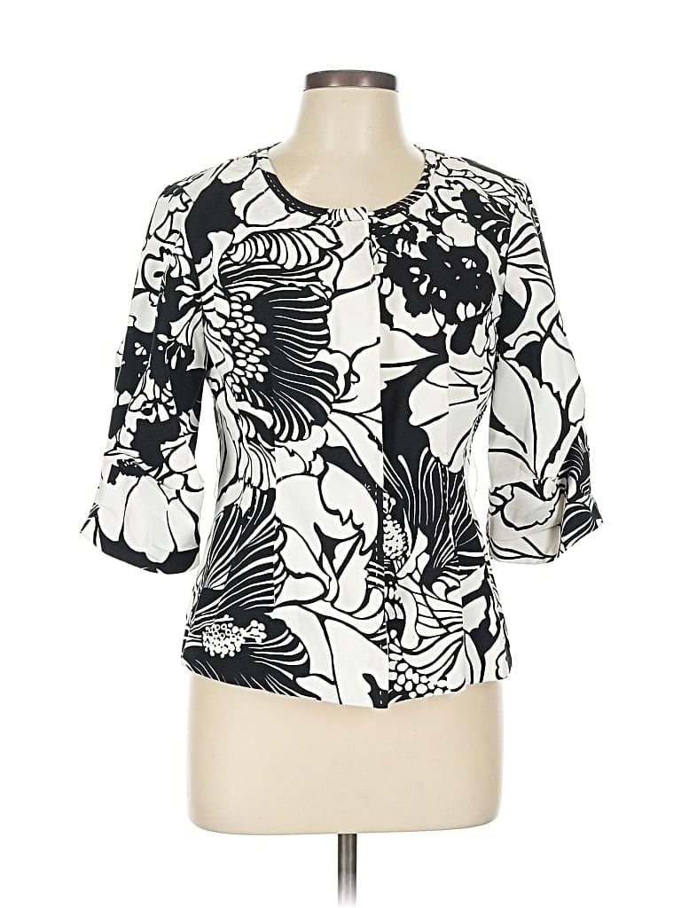 Pre-owned Elie Tahari Blazer Jacket In White