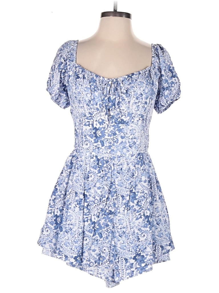 Pre-owned Hollister Romper In Blue