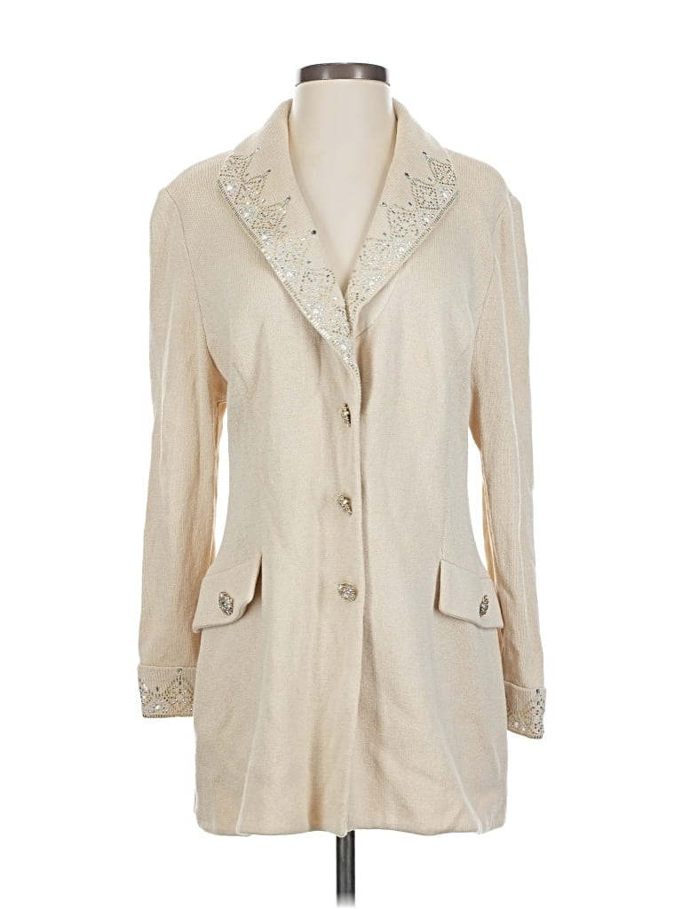 Pre-owned St. John By Marie Gray Cardigan Sweater In Brown