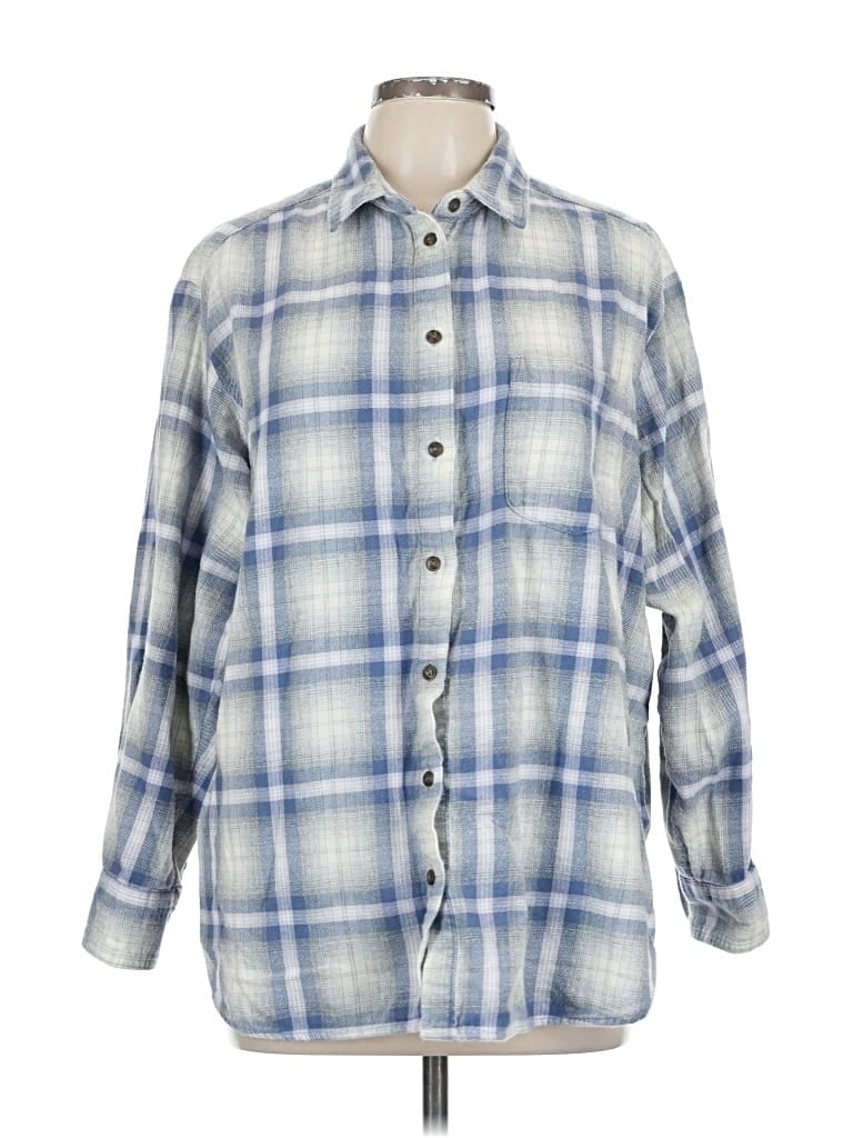 Pre-owned Gap Long Sleeve Button Down Shirt In Blue