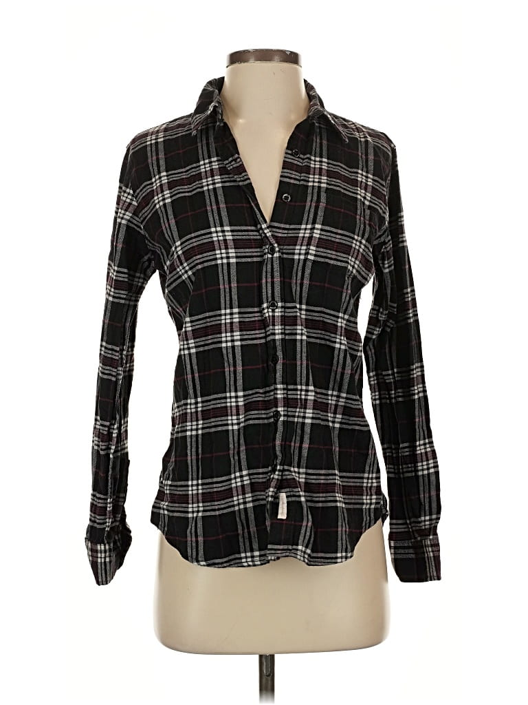 Pre-owned Weatherproof Long Sleeve Button Down Shirt In Black