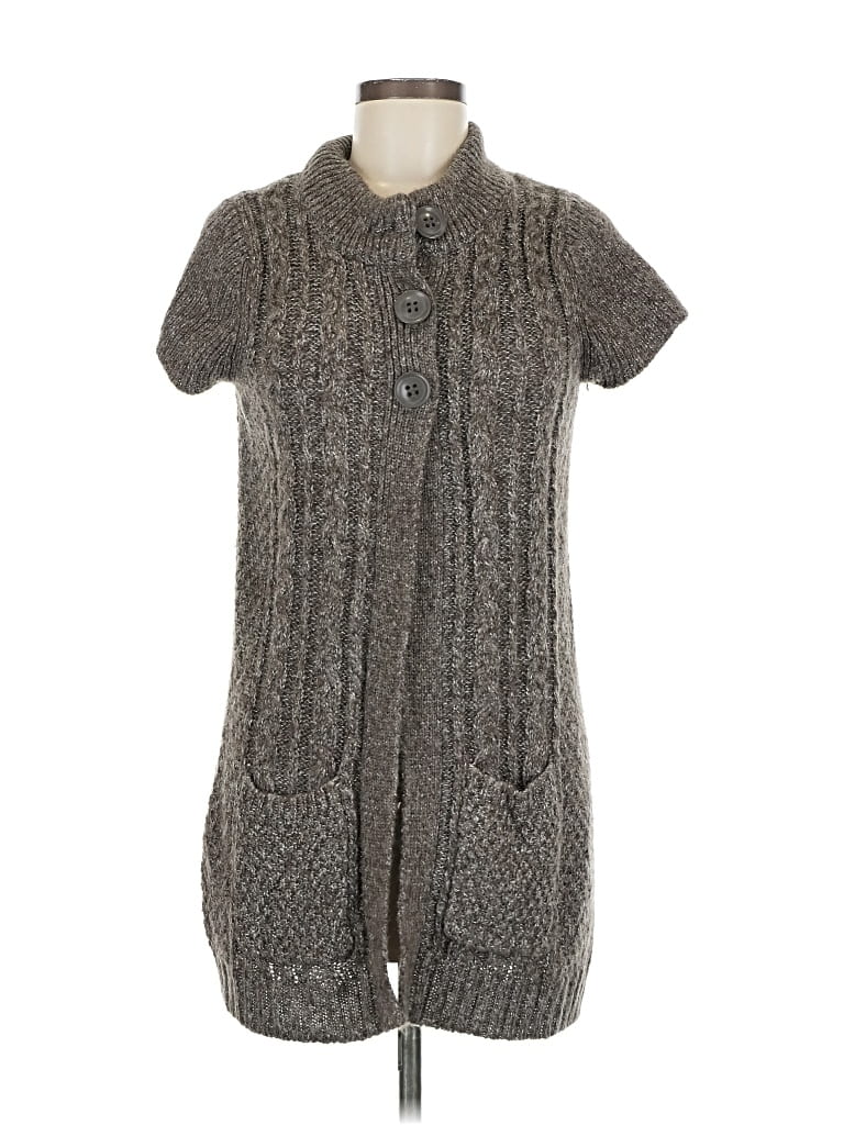 Pre-owned Sonoma Life + Style Cardigan Sweater In Gray