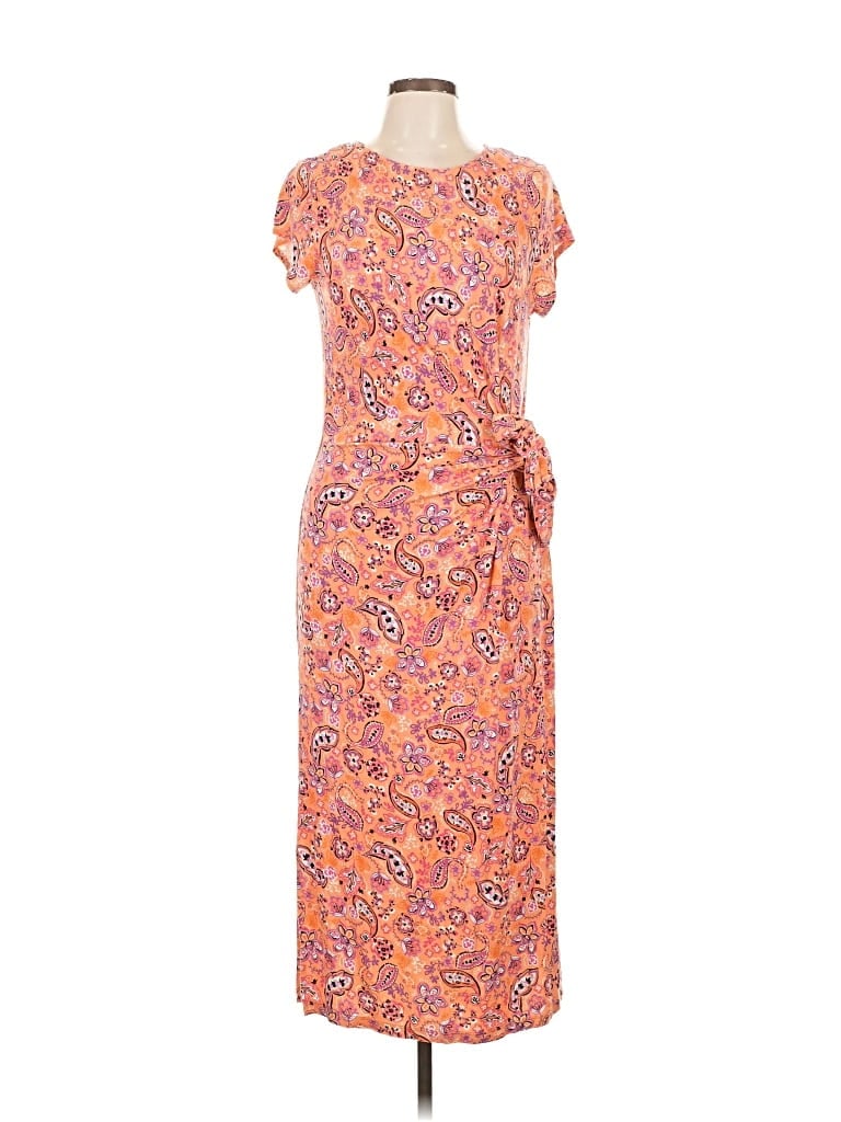 Pre-owned Ann Taylor Loft Outlet Casual Dress In Orange