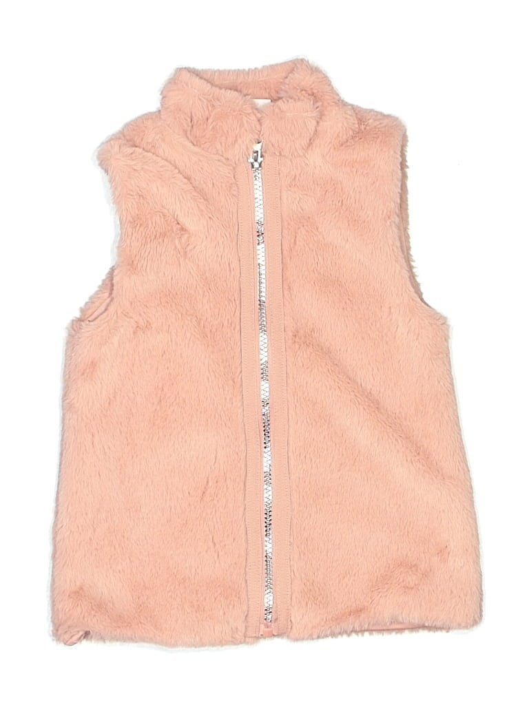 Pre-owned Little Lass Kids' Faux Fur Vest In Pink