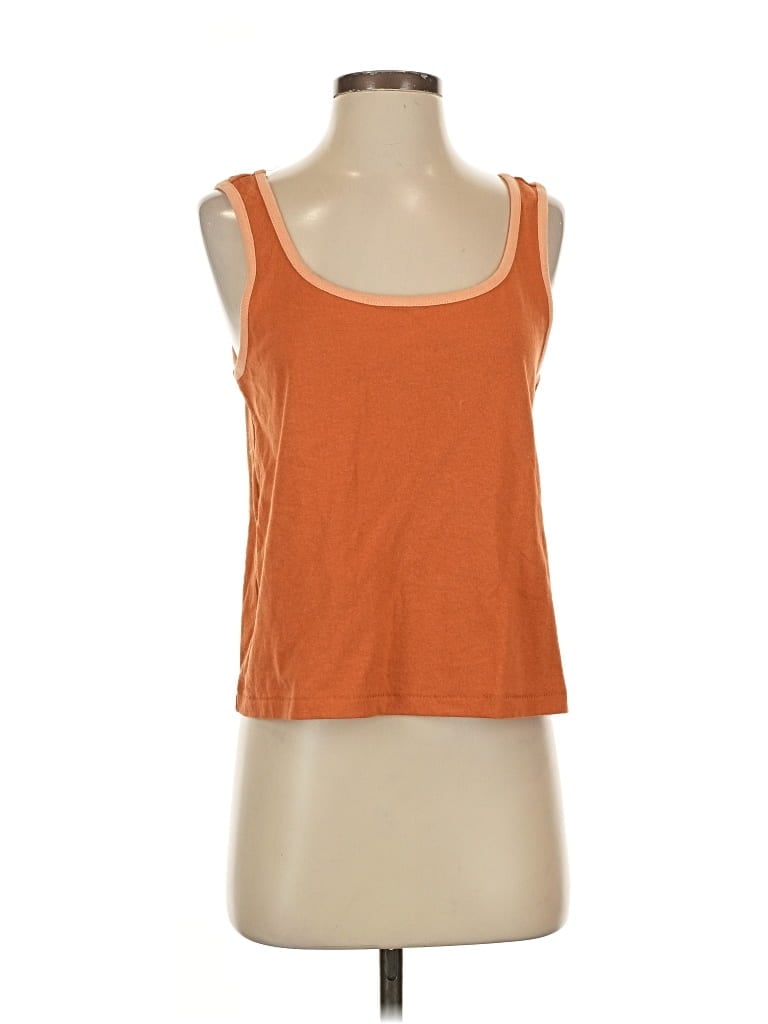 Pre-owned Madewell Tank Top Orange Square Neckline Tops