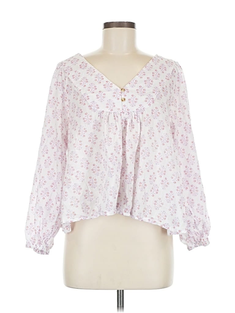 Pre-owned Billabong 3/4 Sleeve Blouse In Pink