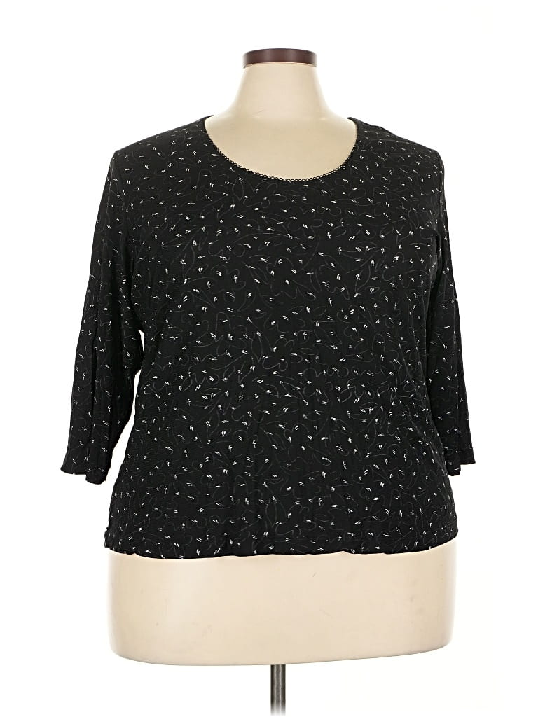 Pre-owned Venezia Jeans Clothing Co. 3/4 Sleeve T-shirt In Black